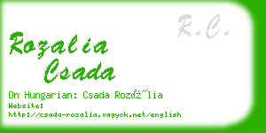 rozalia csada business card